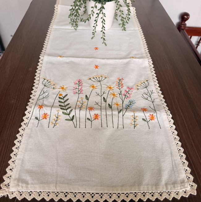 Embroidery Table Runner 6 Seater 13*60