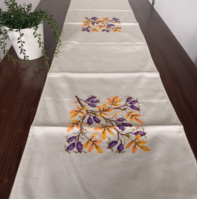Premium Embroidery Table Runner 6 Seater